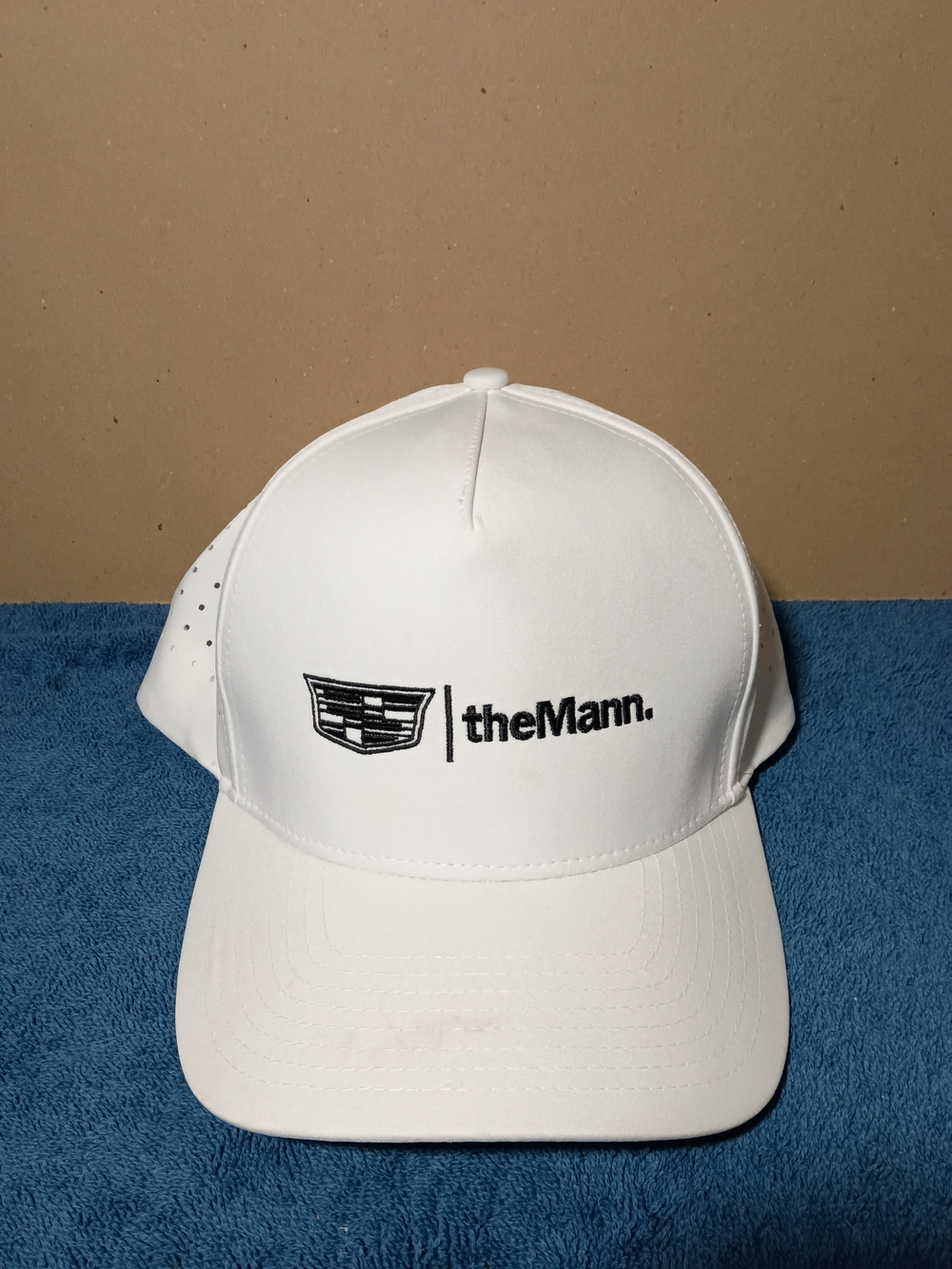 Cadillac theMann. White Logo Baseball Cap
